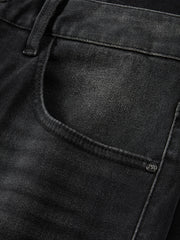 Men's Casual Solid Vintage-Wash Jeans