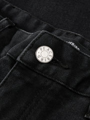 Men's Casual Solid Vintage-Wash Jeans