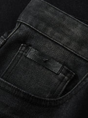 Men's Casual Solid Vintage-Wash Jeans