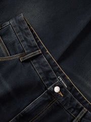 Men's Casual Solid Vintage-Wash Jeans