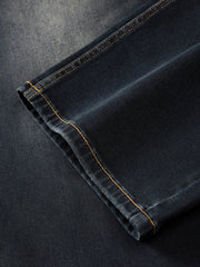 Men's Casual Solid Vintage-Wash Jeans