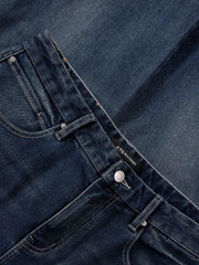 Men's Casual Solid Vintage-Wash Jeans
