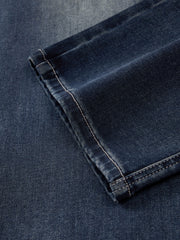 Men's Casual Solid Vintage-Wash Jeans