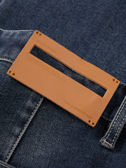 Men's Casual Solid Vintage-Wash Jeans