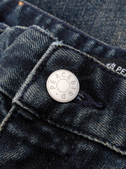 Men's Casual Heat-Retaining Straight-Leg Whiskered Wash Jeans