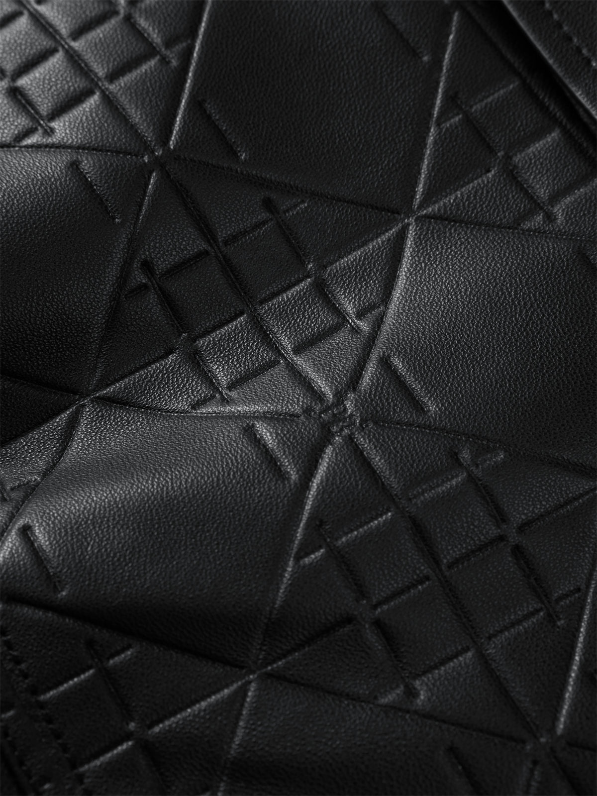 Men's Embossed Short Leather Jacket with Down Liner