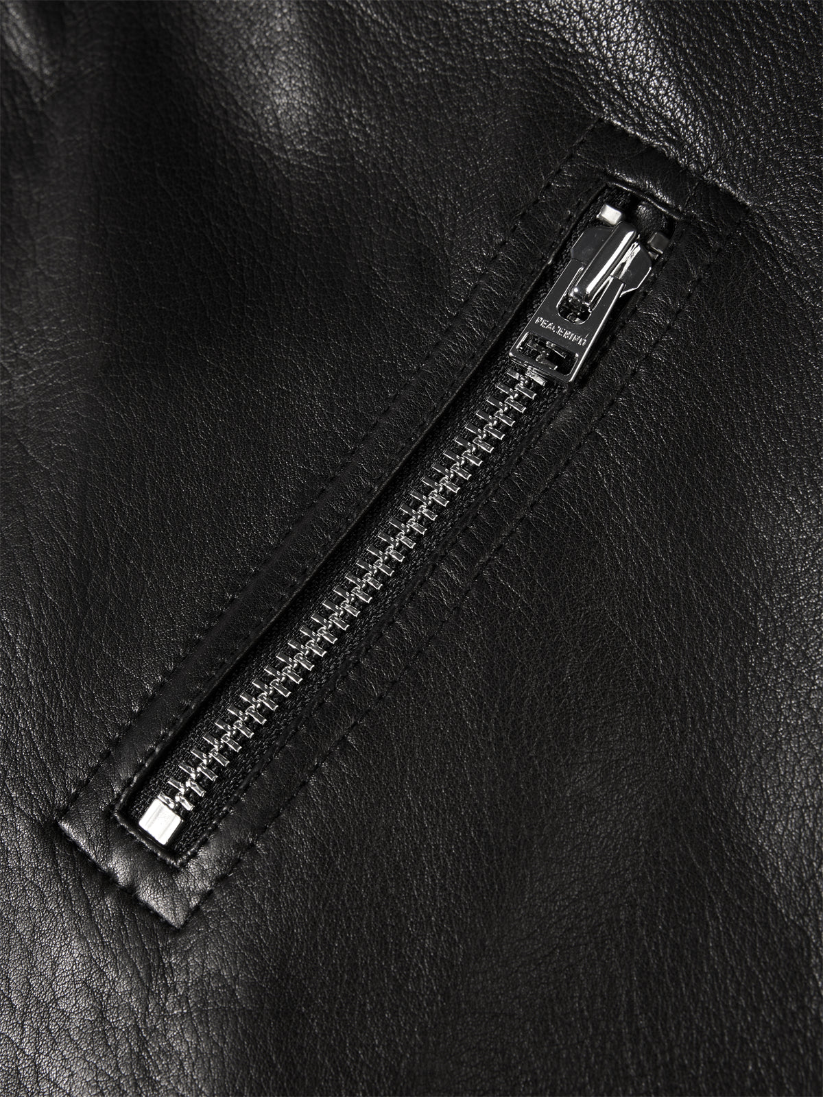 Men's Zip-Detail Moto Leather Jacket