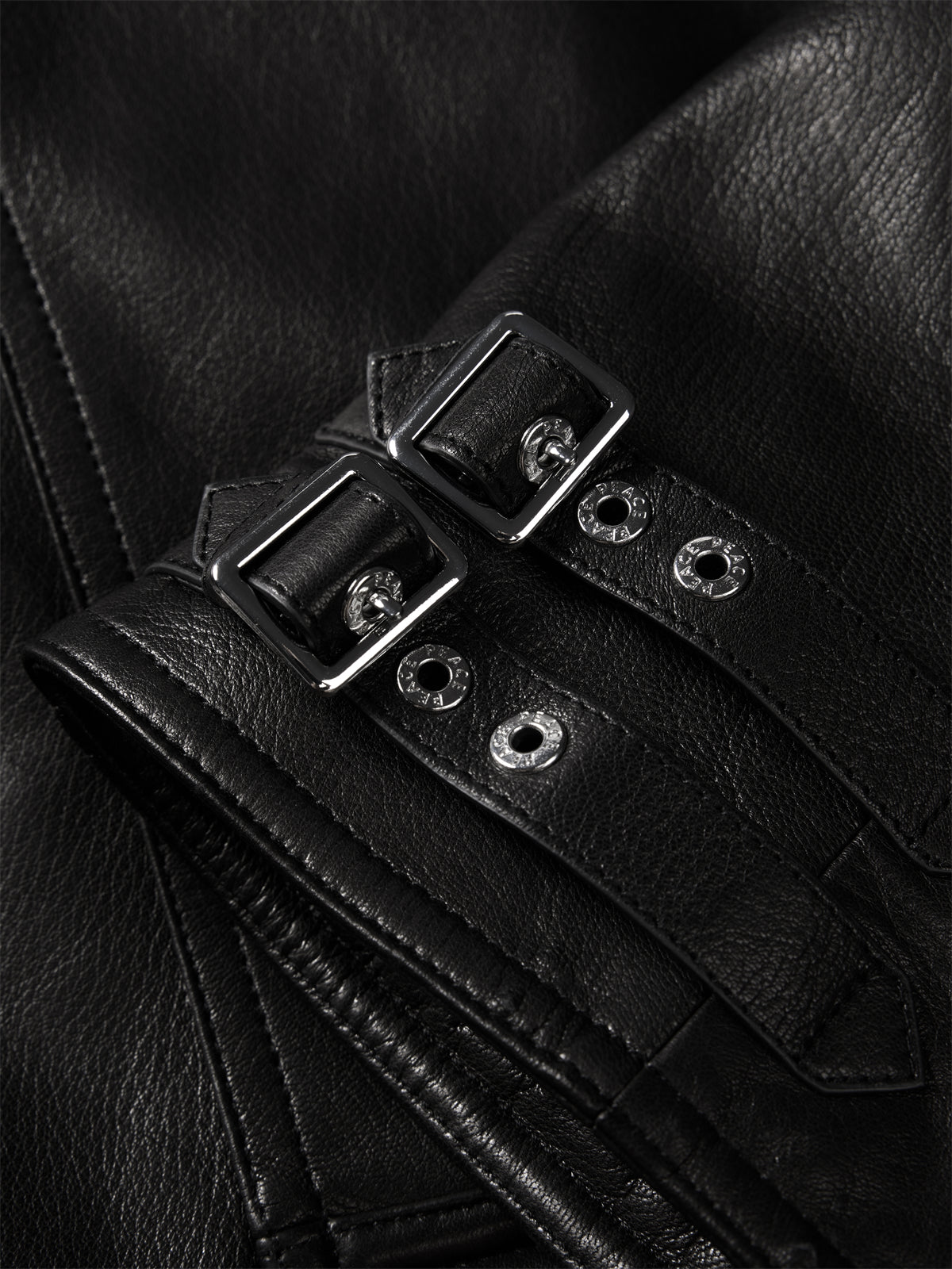 Men's Zip-Detail Moto Leather Jacket