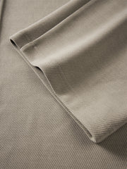 Men's Khaki Drawstring-Waist Straight Pants