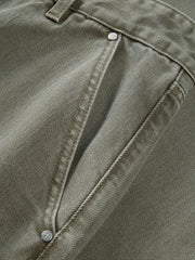 Men's Vintage Light Grey Denim Studded Jeans