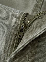 Men's Vintage Light Grey Denim Studded Jeans