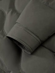 Men's Casual PU Leather Panel-Collar Down Jacket