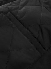 Men's Casual Black Stand-Collar Zip Jacket