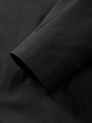 Men's Casual Black Stand-Collar Zip Jacket