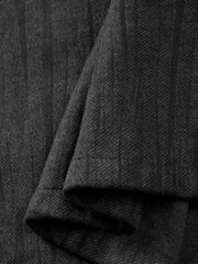 Men's Casual Grey Crinkled-Texture Denim Shirt