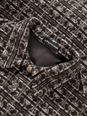Men's Casual Jacquard Wool-Blend Short Shirt Coat