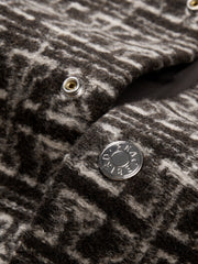 Men's Casual Jacquard Wool-Blend Short Shirt Coat
