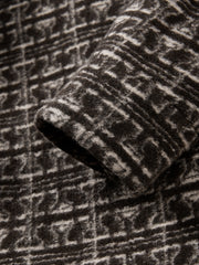 Men's Casual Jacquard Wool-Blend Short Shirt Coat