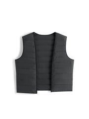Men's Casual Lambskin Leather Jacket with Detachable Down Vest Liner
