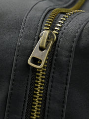 Men's Casual PU Leather Fleece-Collar Jacket-Style Down Jacket
