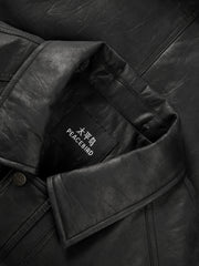 Men's Casual PU Leather Jacket-Style Fashion Down Jacket