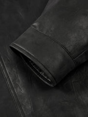 Men's Casual PU Leather Jacket-Style Fashion Down Jacket