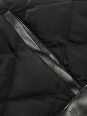 Men's Biker-Style Black Stand-Collar PU Leather Jacket