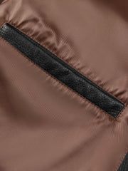 Men's Casual Pebbled Lambskin Leather Jacket with Inverted-T Cut