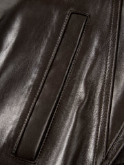 Men's Vintage Brown Waxed Lambskin Leather Jacket