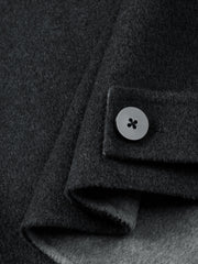 Men's Commuter Stand-Collar Wool-Blend Double-Face Coat