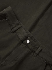 Men's Vintage Dark Brown Studded Jeans