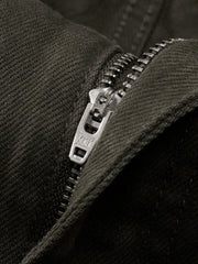 Men's Vintage Dark Brown Studded Jeans
