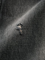 Men's Casual Dark Grey Distressed Ombre Jeans