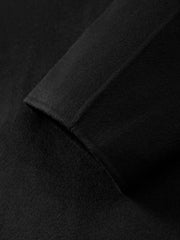 Men's Commuter Wool-Blend Black Mid-Length Coat