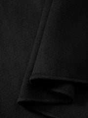 Men's Commuter Wool-Blend Black Mid-Length Coat