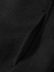 Men's Commuter Wool-Blend Black Mid-Length Coat