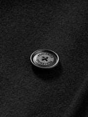 Men's Commuter Wool-Blend Black Mid-Length Coat