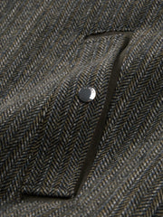 Men's Commuter Herringbone Harrington Wool Jacket