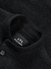 Men's Commuter Black Wool-Blend Wool-Feel Jacket