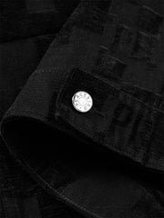 Men's Allover Jacquard Chenille Denim Jacket
