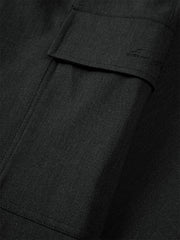 Men's Dark Gray Straight-Leg Cargo Pants