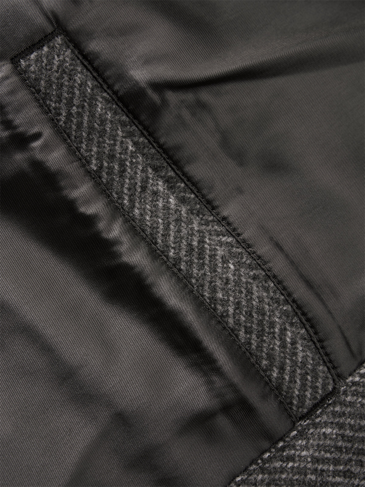 Men's Stand-Collar Wool-Blend Tailored Jacket