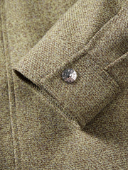 Men's Vintage Tweed-Texture Quilted Jacket