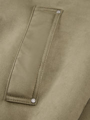 Men's Casual Faux-Suede Fleece-Lined Harrington Jacket