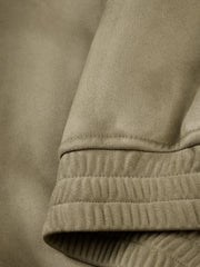 Men's Casual Faux-Suede Fleece-Lined Harrington Jacket