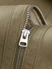 Men's Casual Faux-Suede Fleece-Lined Harrington Jacket