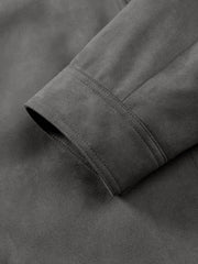 Men's Harrington Faux Suede Stand-Collar Padded Jacket