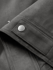 Men's Harrington Faux Suede Stand-Collar Padded Jacket