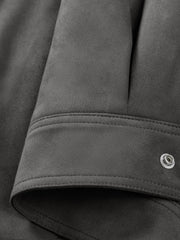 Men's Harrington Faux Suede Stand-Collar Padded Jacket