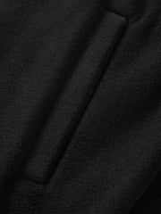 Men's Casual Black Stand Collar Jacket